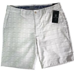 PGA Golf Tour NWT Checkered Pattern Performance Shorts Men Size 36